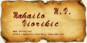Mahailo Viorikić vizit kartica